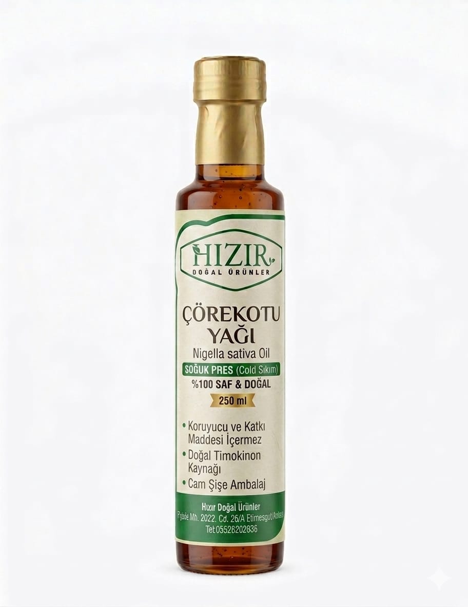 Hızır Çörekotu Yağı 250 ml | Soğuk Pres, %100 Saf & Doğal