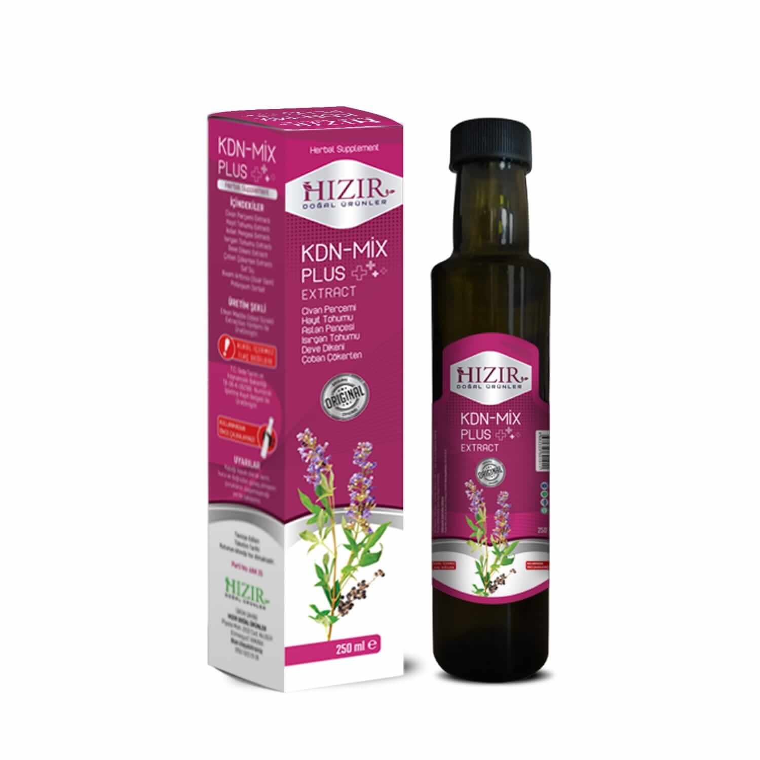 Hızır KDN-Mix Plus Sıvı Ekstrakt 250 ml | Civan Perçemi, Aslan Pençesi, Hayıt & Deve Dikeni