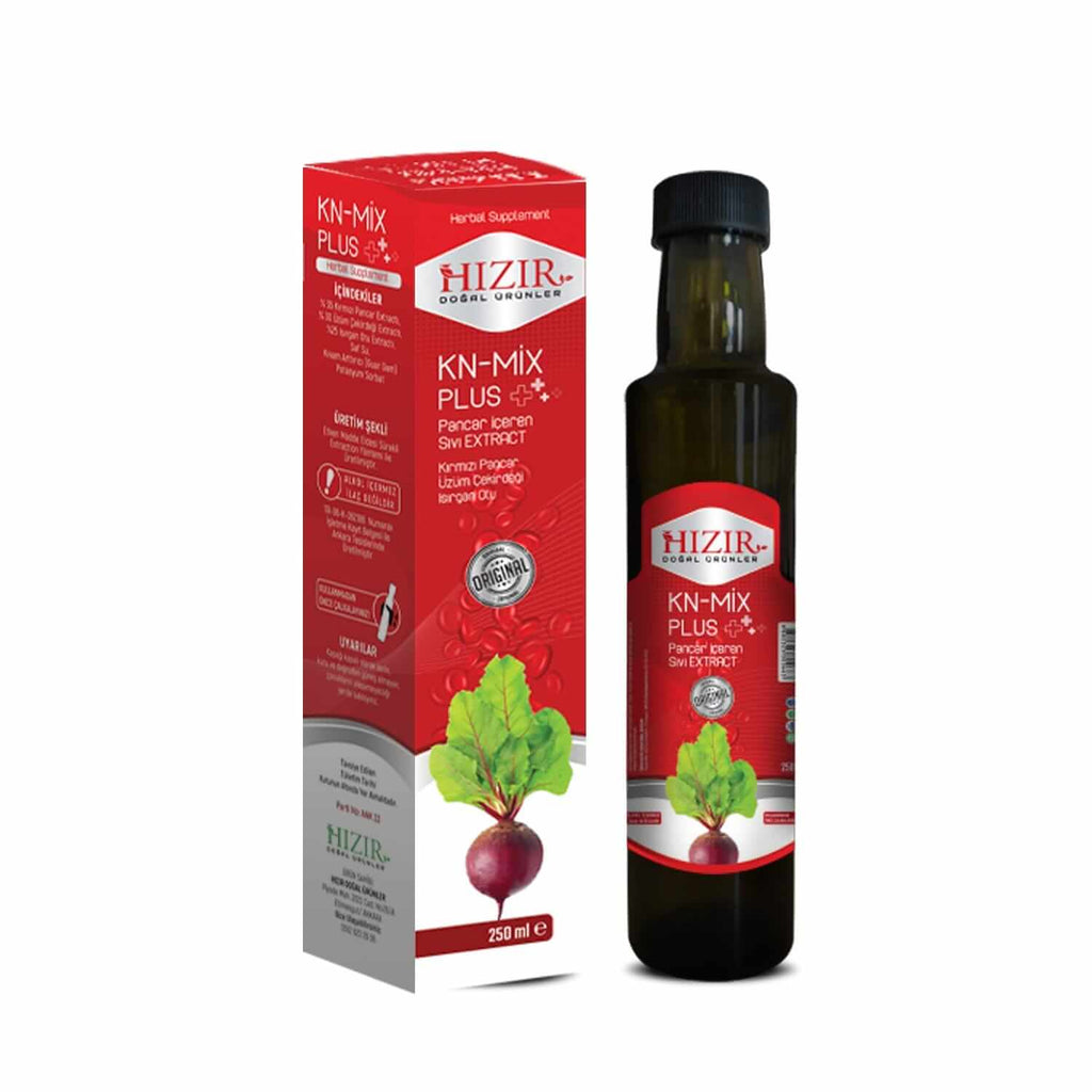 Hızır KN-Mix Plus Sıvı Ekstrakt 250 ml | Kırmızı Pancar, Üzüm Çekirdeği & Isırgan Otu