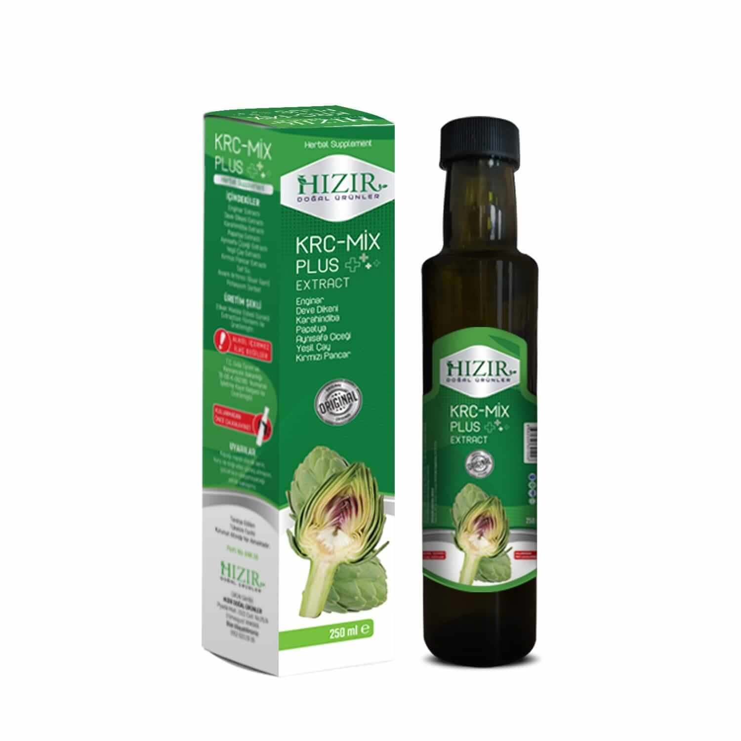 Hızır KRC-Mix Plus Sıvı Ekstrakt 250 ml | Enginar, Deve Dikeni, Karahindiba & Papaya
