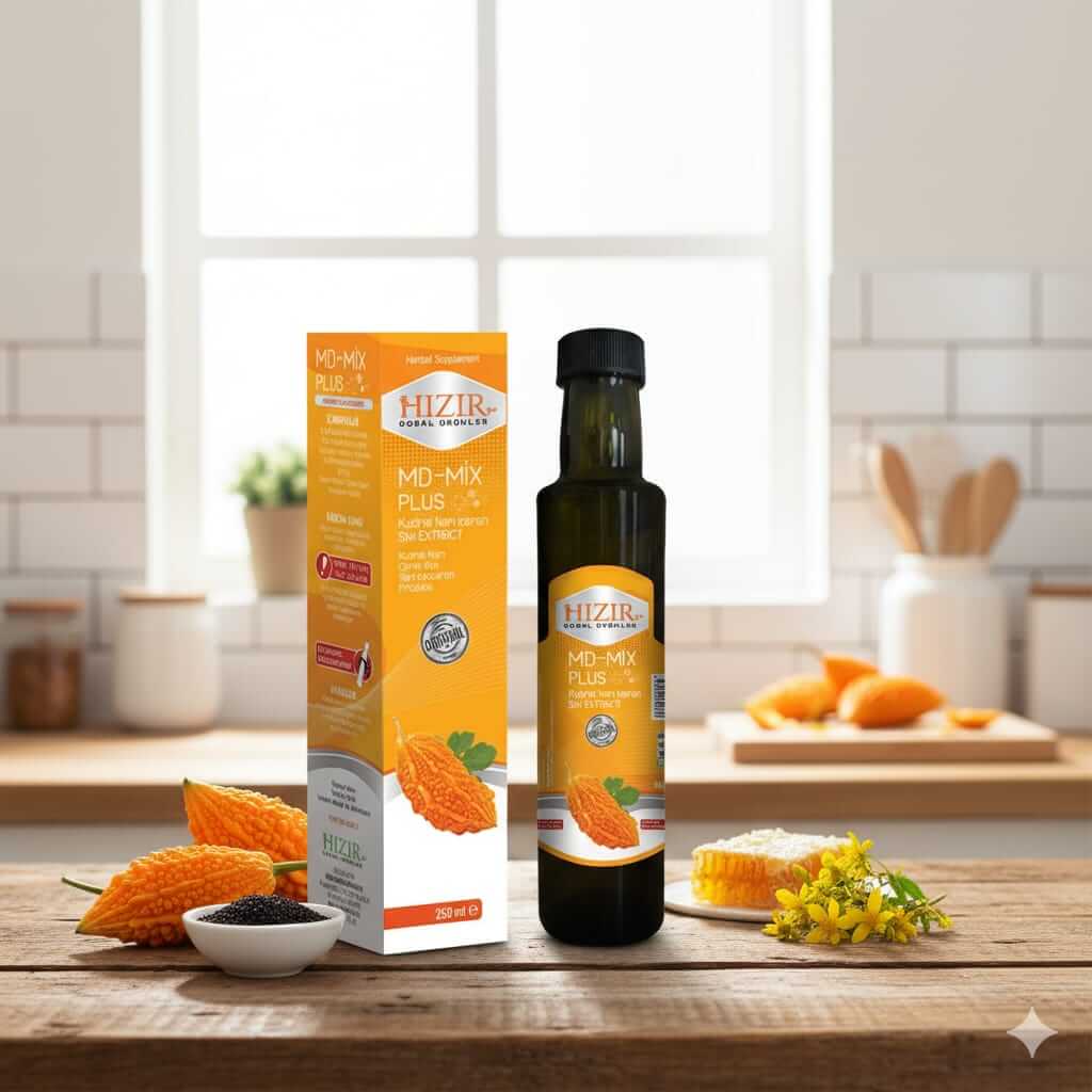 Hızır MD-Mix Plus Sıvı Ekstrakt 250 ml | Kudret Narı, Çörek Otu, Propolis & Sarı Kantaron