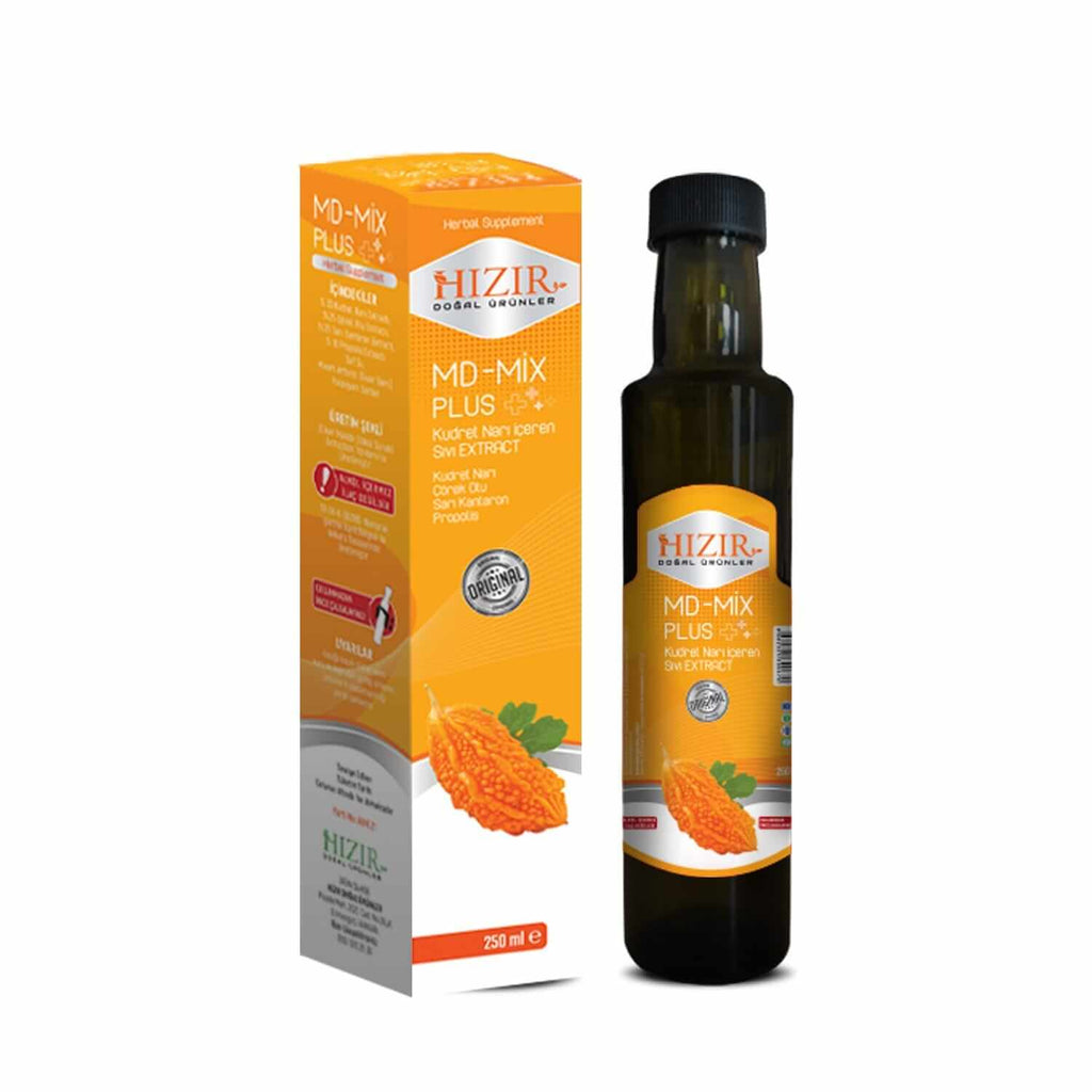 Hızır MD-Mix Plus Sıvı Ekstrakt 250 ml | Kudret Narı, Çörek Otu, Propolis & Sarı Kantaron