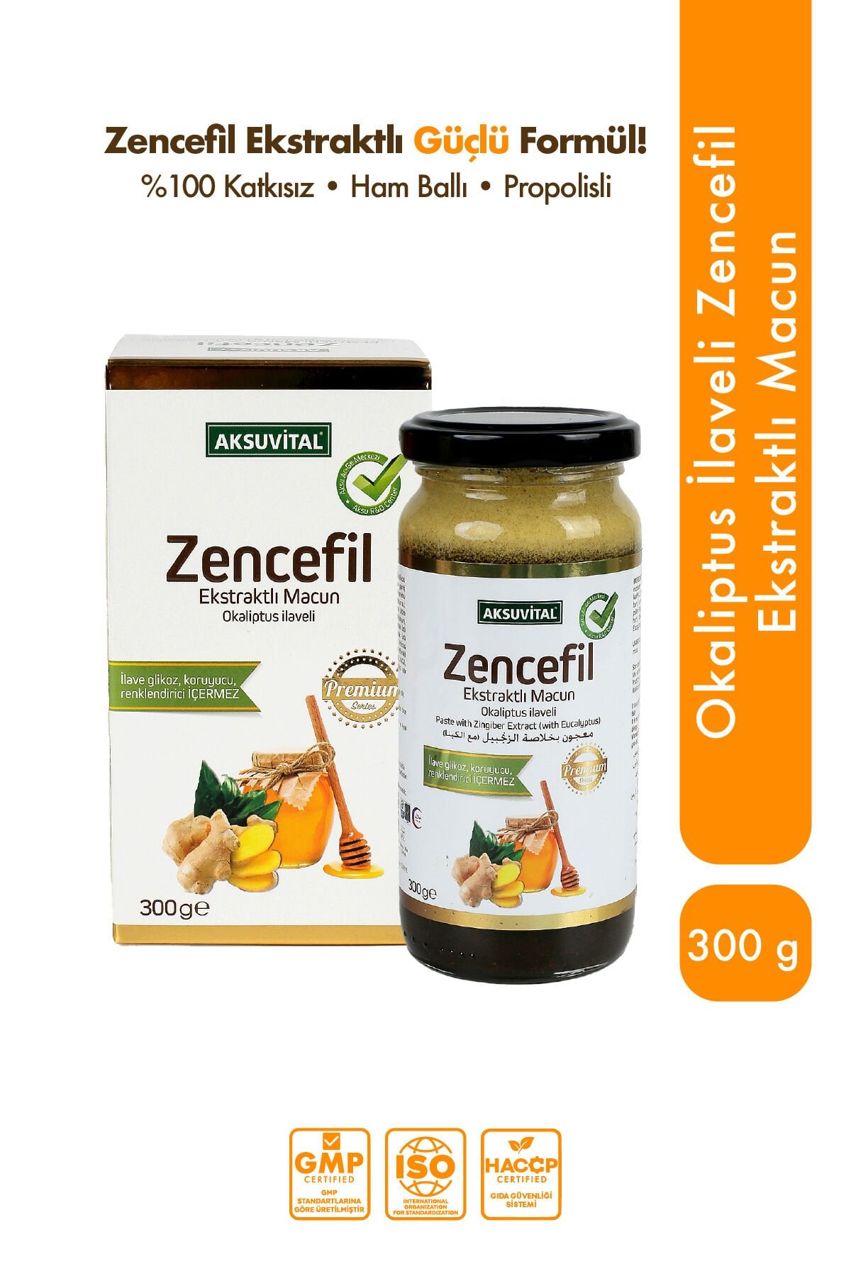 Aksuvital Okaliptus İlaveli Zencefil Ekstraktlı Macun 300 gr