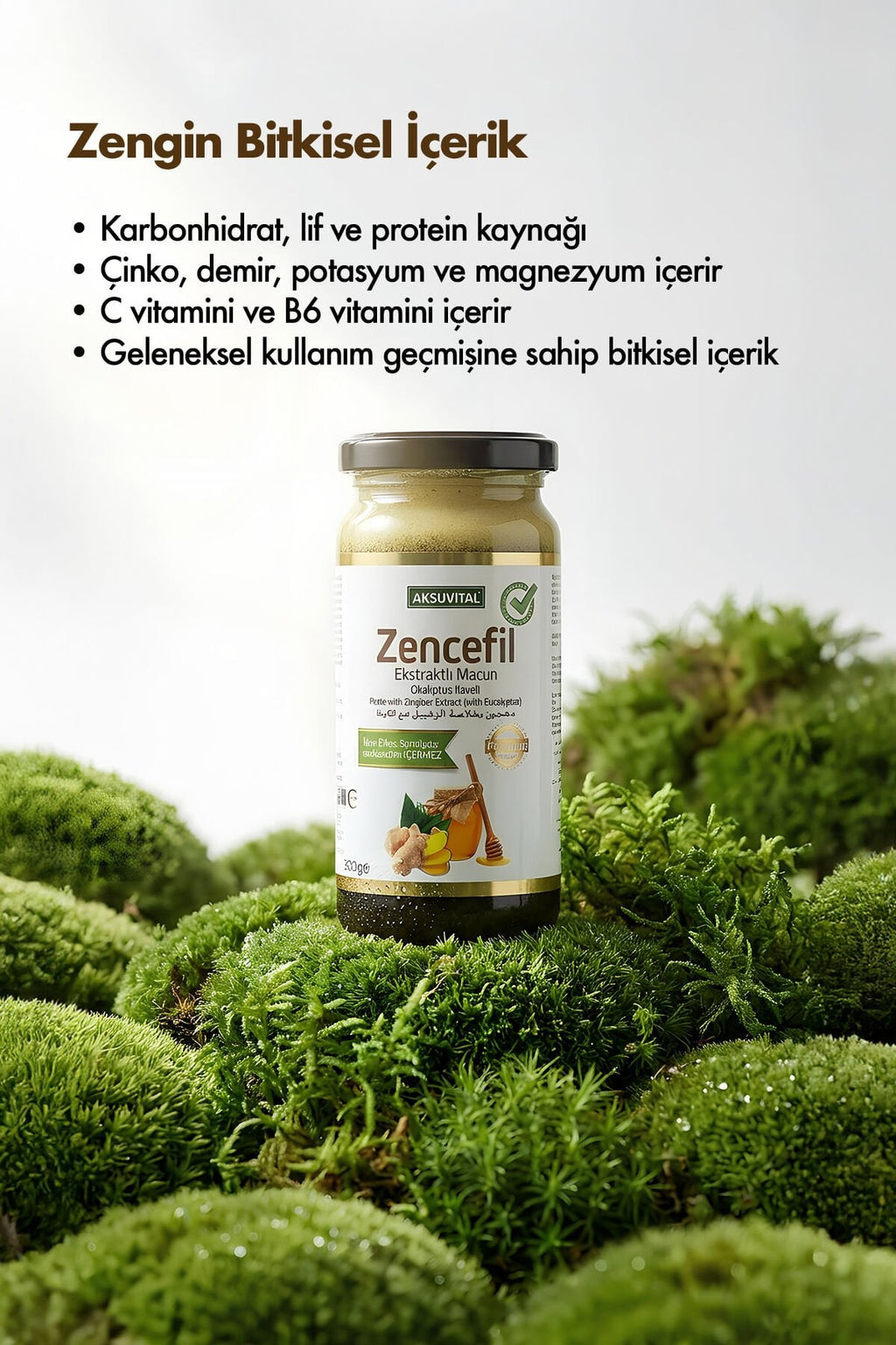 Aksuvital Okaliptus İlaveli Zencefil Ekstraktlı Macun 300 gr