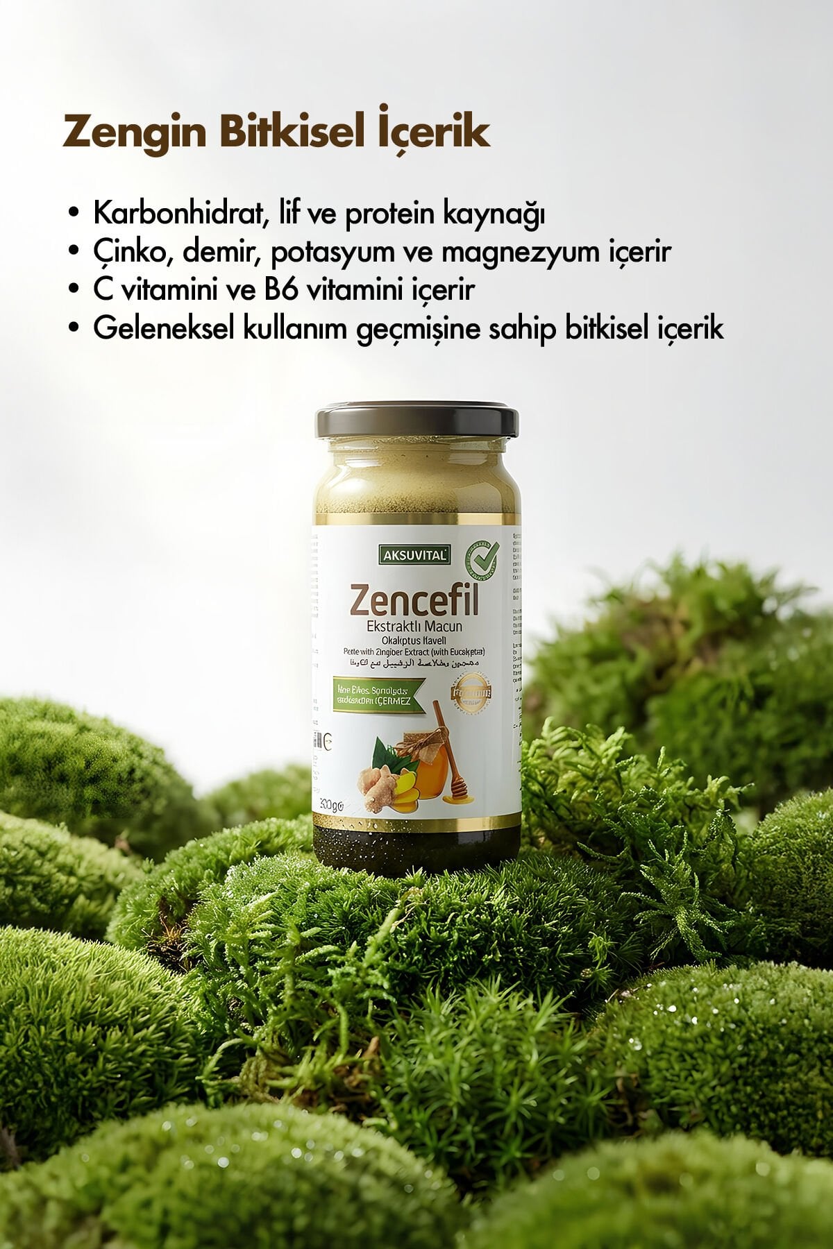 Aksuvital Okaliptus İlaveli Zencefil Ekstraktlı Macun 300 gr